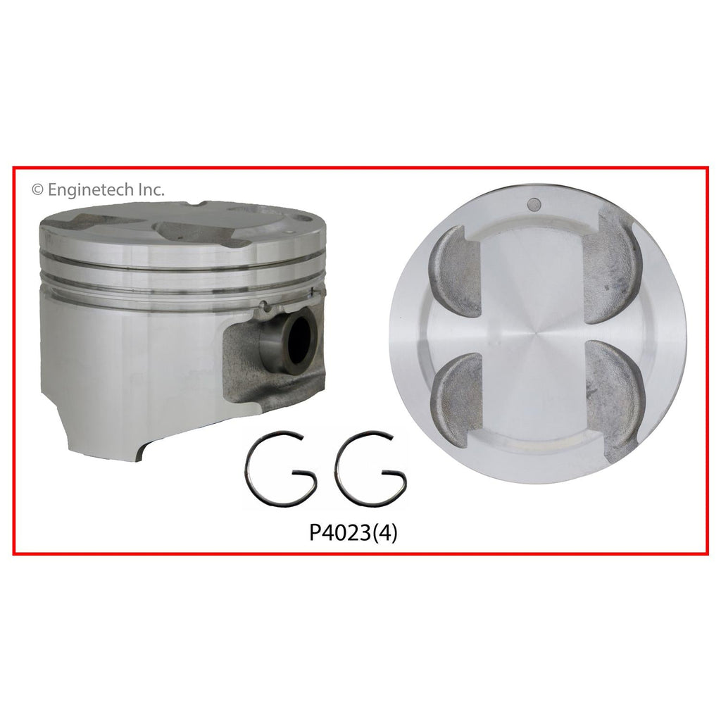 Enginetech P4023(4).50 Engine Piston Set Without Rings for 1999-2000 Mazda Miata