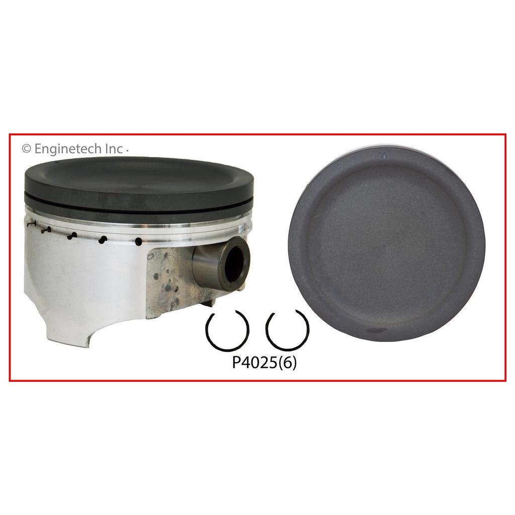Enginetech P4025(6)STD Engine Piston Set Without Rings for Suzuki Vehicles