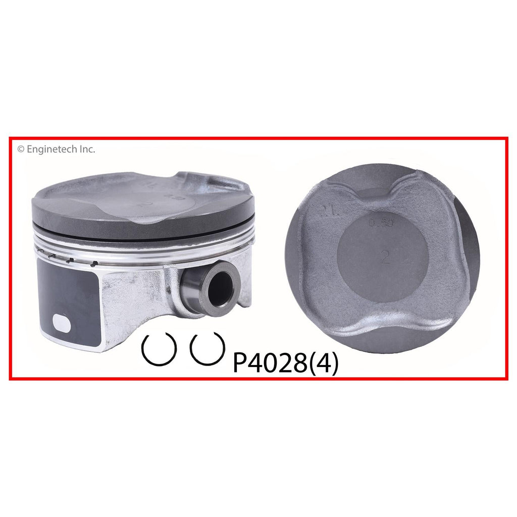 Enginetech P4028(4)STD Engine Piston Set Without Rings for 2008-2014 Toyota Models