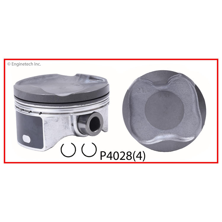 Enginetech P4028(4)STD Engine Piston Set Without Rings for 2008-2014 Toyota Models