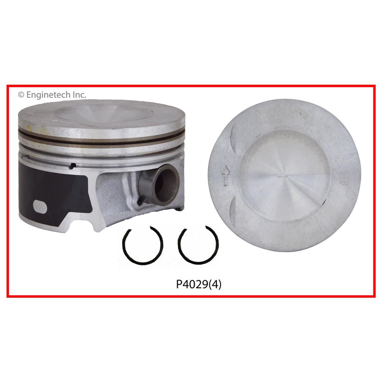 Enginetech P4029(4)STD Engine Piston Set Without Rings for Audi and Volkswagen Models