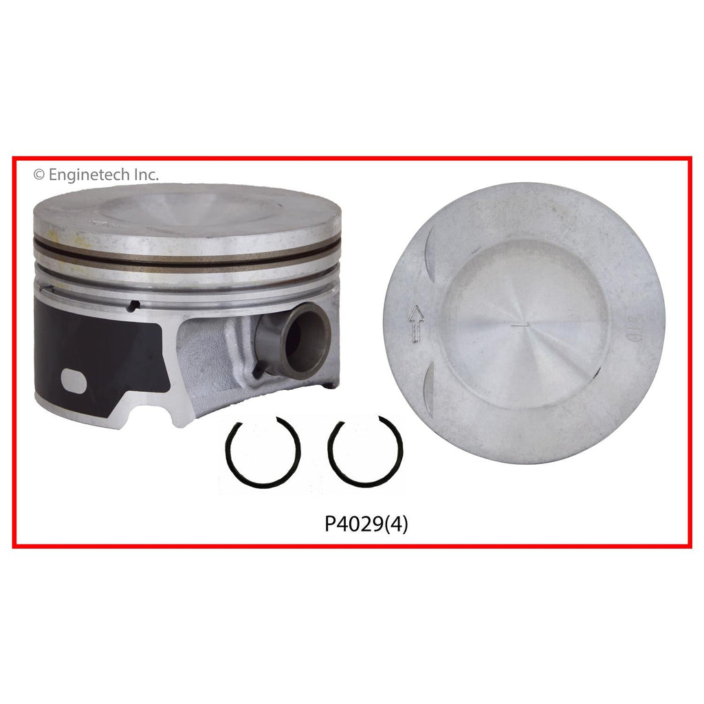 Enginetech P4029(4).50 Engine Piston Set – Without Rings for Audi and Volkswagen Models