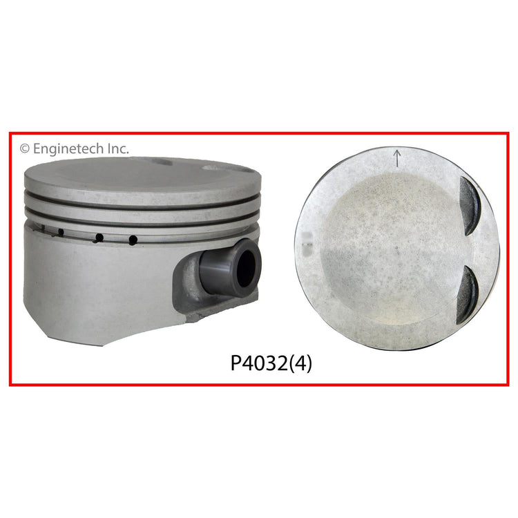 Enginetech P4032(4)STD Engine Piston Set Without Rings for Suzuki Vehicles