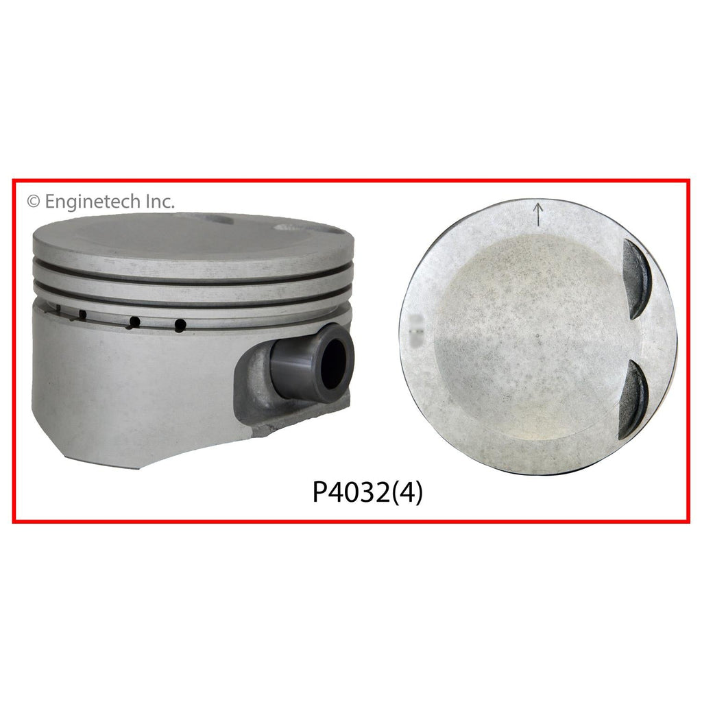 Enginetech P4032(4).50 Engine Piston Set Without Rings for Suzuki Vehicles