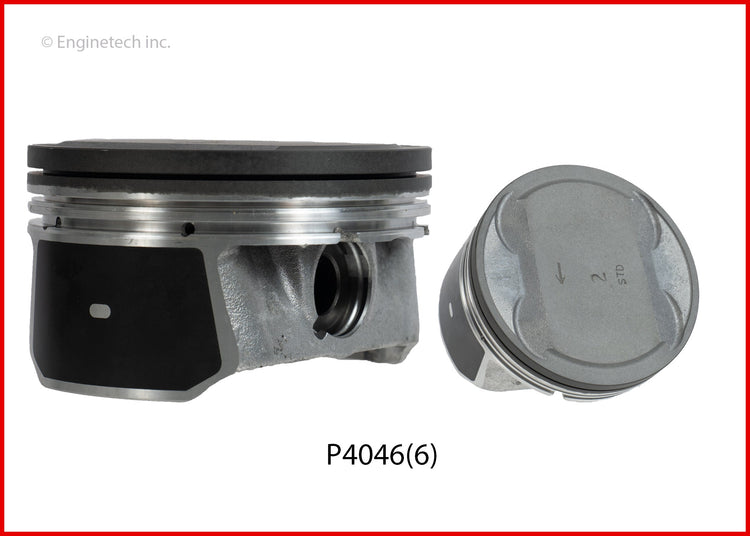 Enginetech P4046(6)STD Engine Piston Set Without Rings for 2012-2013 Ford Models