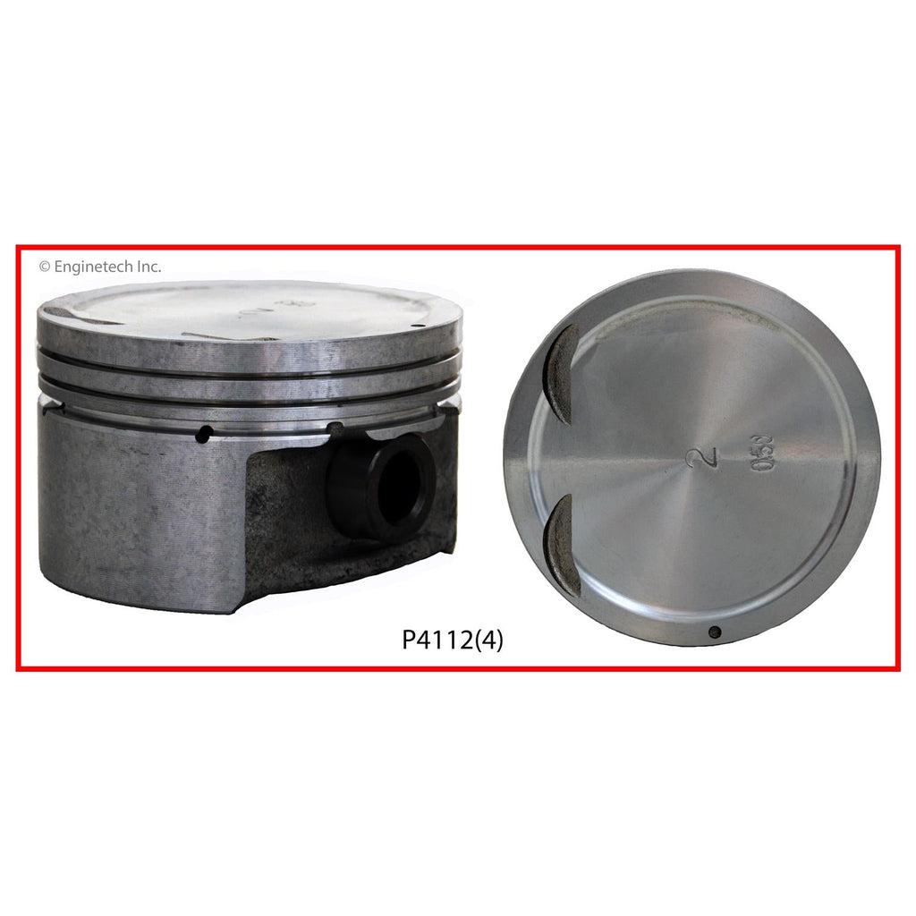 Enginetech Piston Set Without Rings for 2003-2005 Kia Rio - High-Quality Engine Replacement Part