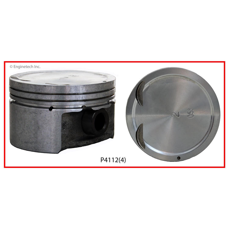 Enginetech P4112(4)STD Engine Piston Set Without Rings for Kia Rio (2003-2005)