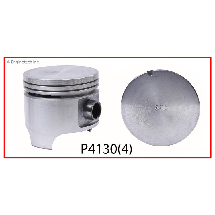 Enginetech P4130(4)STD Engine Piston Set Without Rings for Mazda and Ford Models