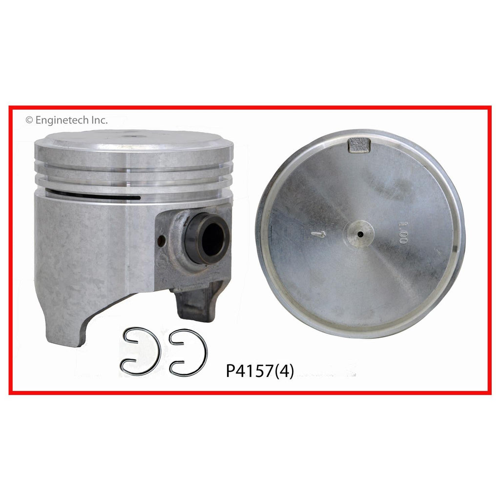 Enginetech P4157(4).50 Engine Piston Set Without Rings for Toyota Celica and Corona