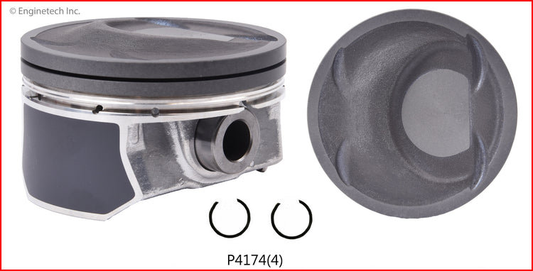 Enginetech P4174(4).50 Engine Piston Set Without Rings for Kia and Hyundai