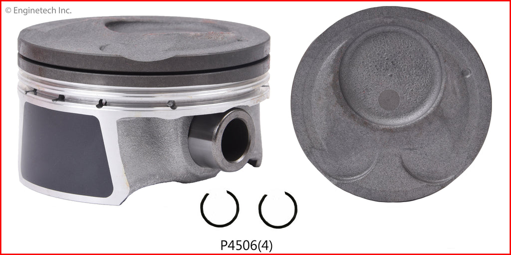 Enginetech P4506(4)STD Engine Piston Set Without Rings for Kia and Hyundai Models