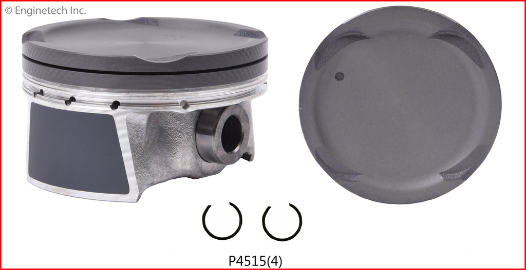Enginetech P4515(4)STD Engine Piston Set Without Rings for 2012-2013 Kia Soul