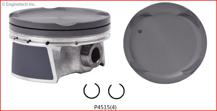 Enginetech P4515(4).50 Engine Piston Set Without Rings for 2012-2013 Kia Soul