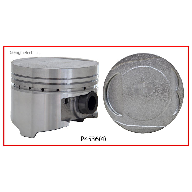 Enginetech P4536(4)STD Engine Piston Set Without Rings for Mitsubishi Mighty Max (1993-1996)