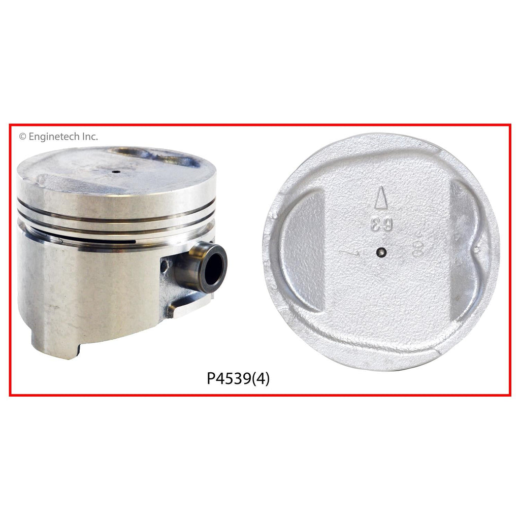 Enginetech P4539(4)STD Engine Piston Set Without Rings for Dodge and Plymouth Models