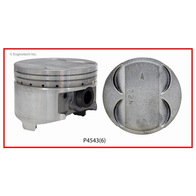 Enginetech P4543(6)STD Engine Piston Set Without Rings for Dodge Stealth and Mitsubishi 3000GT