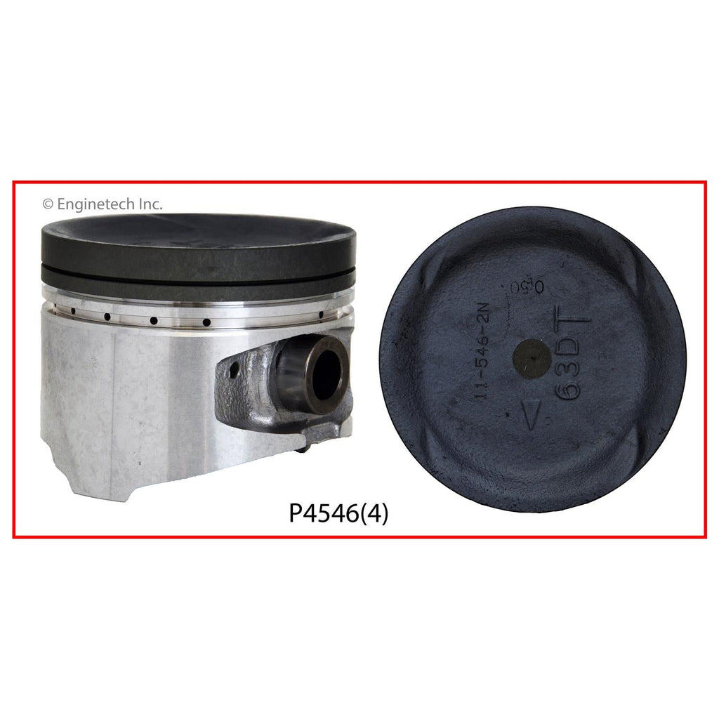 Enginetech P4546(4)STD Engine Piston Set Without Rings for Plymouth Laser and Mitsubishi Eclipse