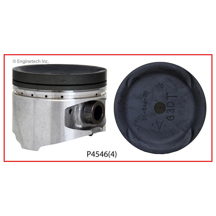 Enginetech P4546(4)STD Engine Piston Set Without Rings for Plymouth Laser and Mitsubishi Eclipse