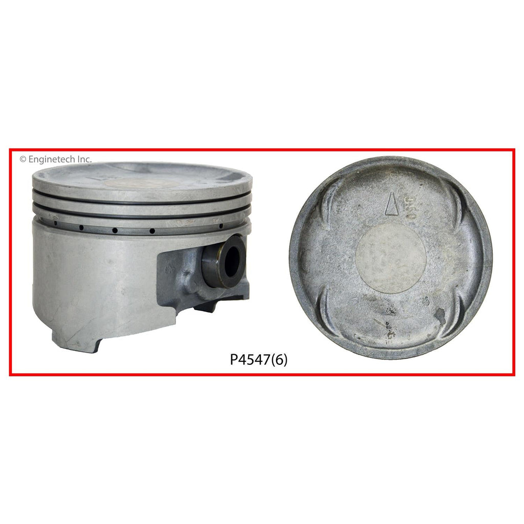 Enginetech P4547(6)STD Engine Piston Set Without Rings for Dodge Stealth and Mitsubishi 3000GT