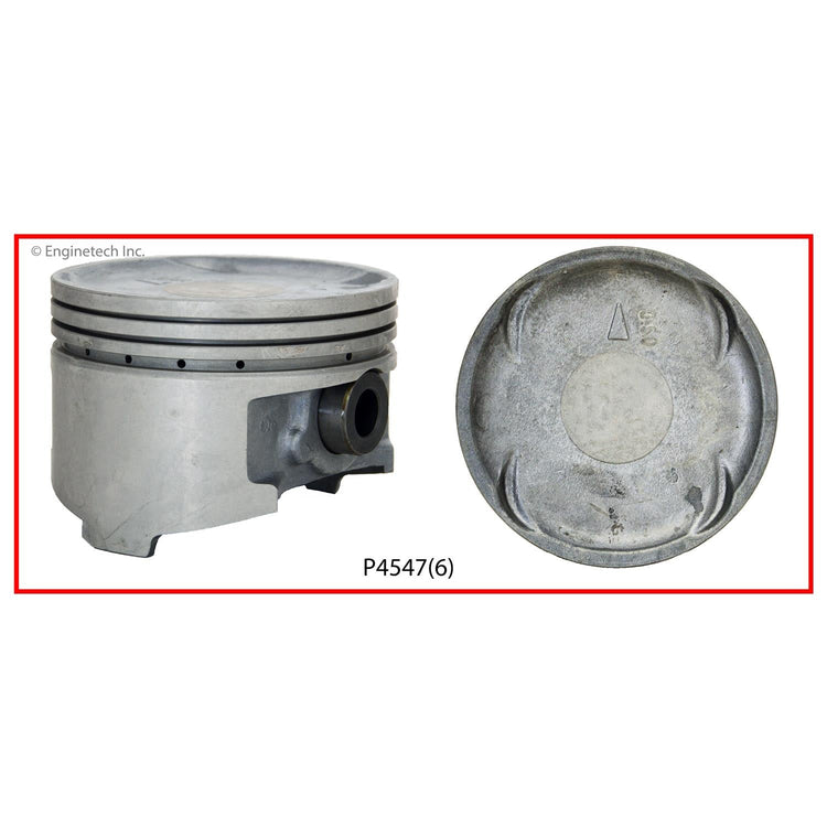 Enginetech P4547(6)STD Engine Piston Set Without Rings for Dodge Stealth and Mitsubishi 3000GT