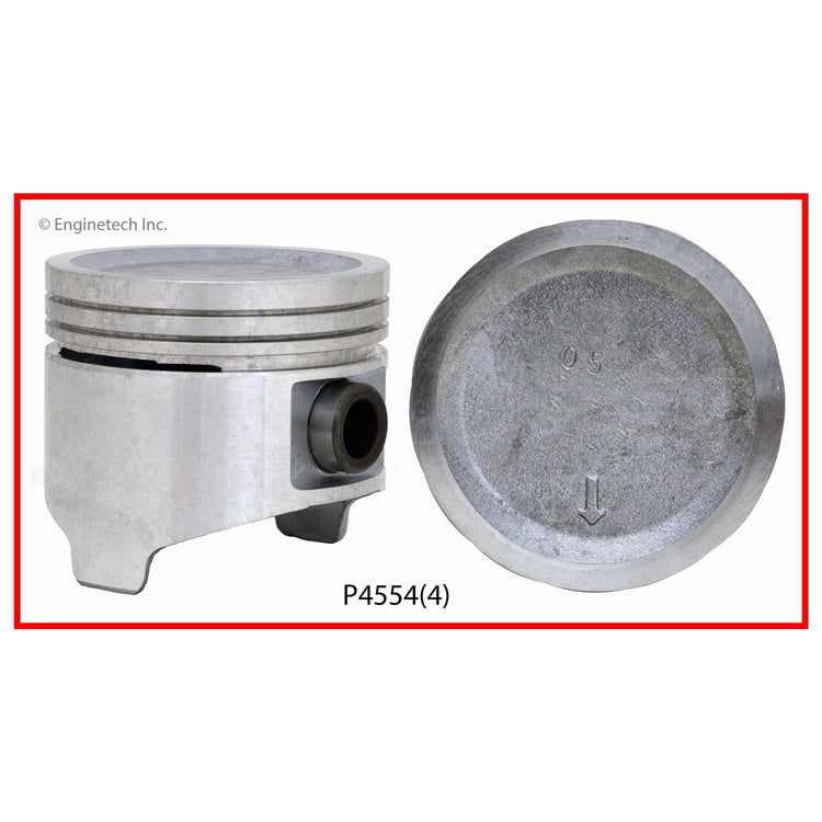 Enginetech P4554(4)STD Engine Piston Set Without Rings for Isuzu Models