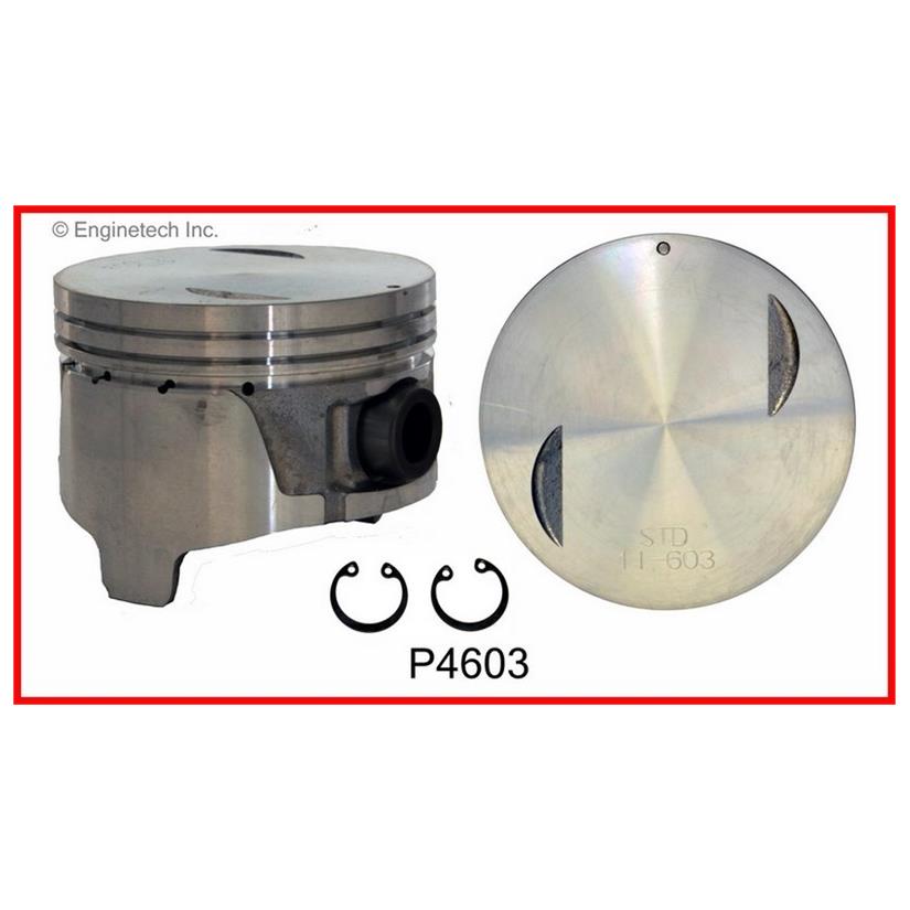 Enginetech P4603(6).50 Engine Piston Set Without Rings for Nissan and Infiniti Vehicles