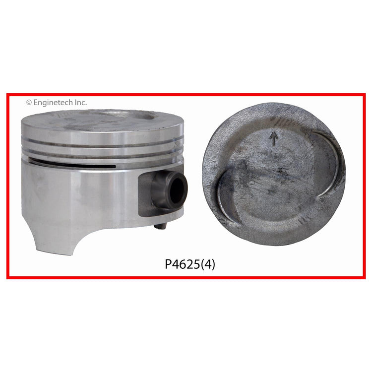 Enginetech P4625(4).50 Engine Piston Set Without Rings for Suzuki Samurai & Sidekick