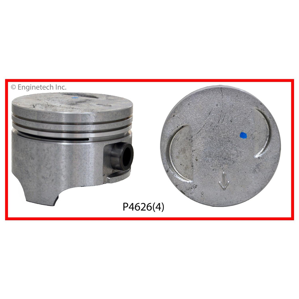 Enginetech P4626(4)STD Engine Piston Set Without Rings for Suzuki Samurai & Swift