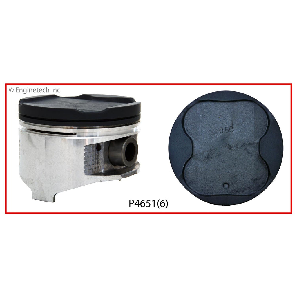 Enginetech P4651(6).50 Engine Piston Set Without Rings for Lexus and Toyota