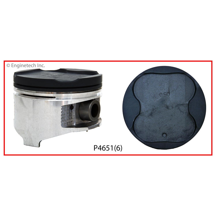 Enginetech P4651(6).50 Engine Piston Set Without Rings for Lexus and Toyota
