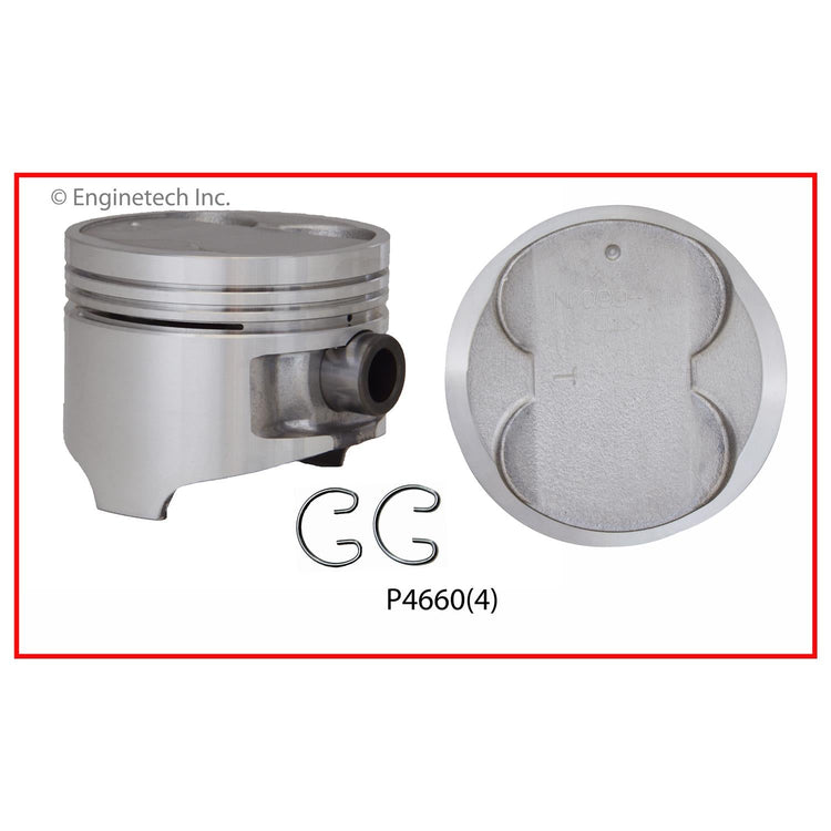 Enginetech Piston Set Without Rings for Toyota and Geo Models