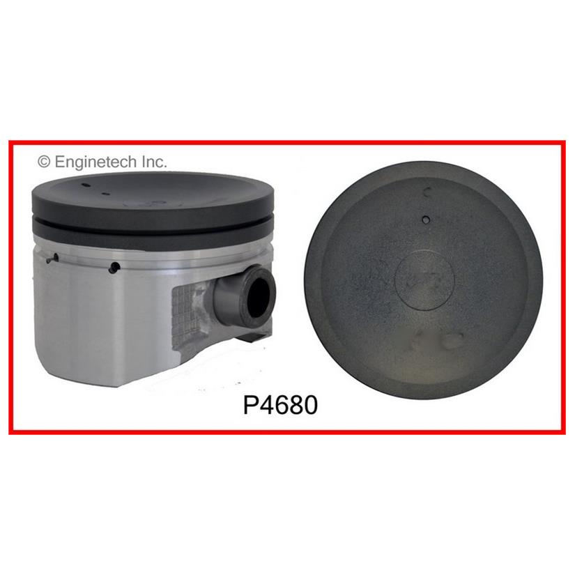 Enginetech P4680(4).50 Engine Piston Set Without Rings for Nissan 200SX and Sentra