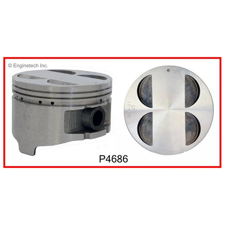 Enginetech P4686(6).50 Engine Piston Set Without Rings for Isuzu Rodeo and Trooper