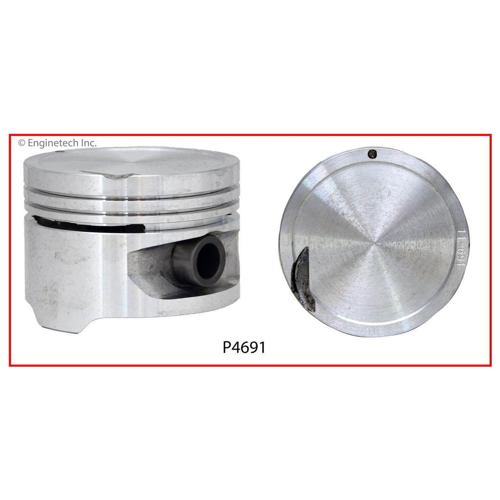 Enginetech P4691(4).50 Engine Piston Set Without Rings for Hyundai Scoupe and Accent