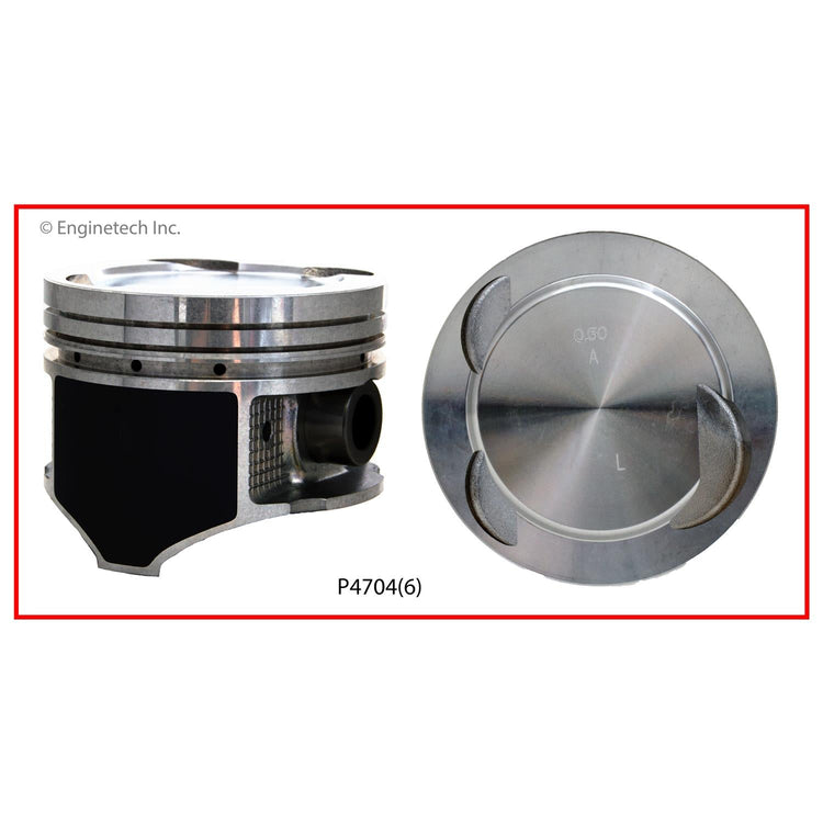 Enginetech P4704(6).50 Engine Piston Set Without Rings for Mazda MPV (1994-1998)