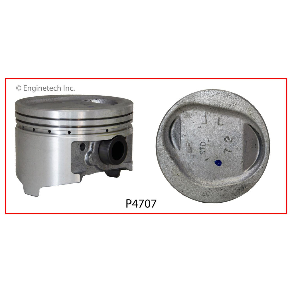 Enginetech P4707(6)STD Engine Piston Set Without Rings for Chrysler and Dodge Vehicles