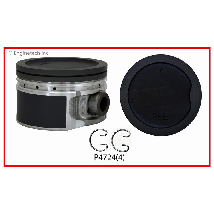 Enginetech P4724(1).50 Engine Single Piston Without Rings for Toyota Tacoma and 4Runner