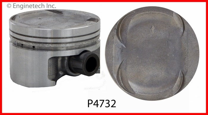 Enginetech P4732(4)STD Engine Piston Set Without Rings for 1996-1997 Honda Civic del Sol