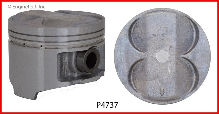 Enginetech P4737(4).50 Engine Piston Set Without Rings for Honda Civic and Civic del Sol