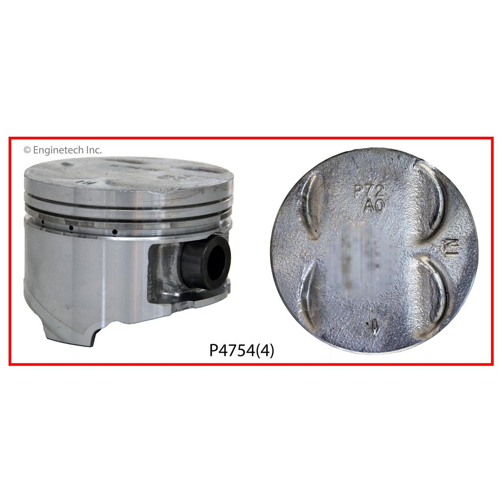 Enginetech P4754(4).50 Engine Piston Set Without Rings for Acura Integra 1994-2001
