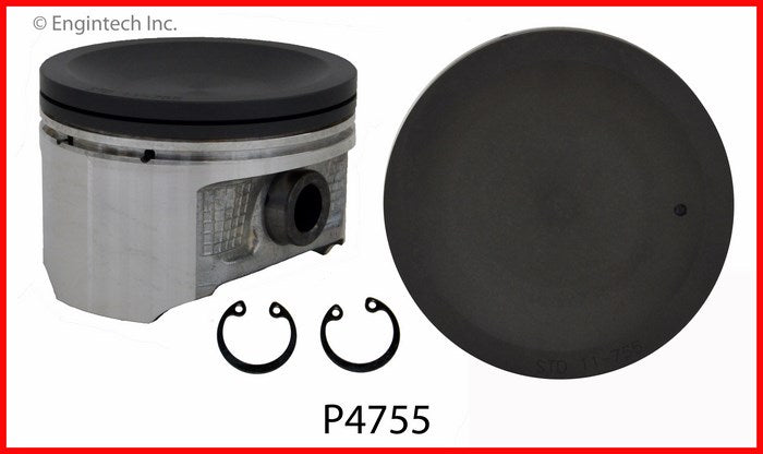 Enginetech P4755(4).50 Engine Piston Set Without Rings for Nissan Vehicles