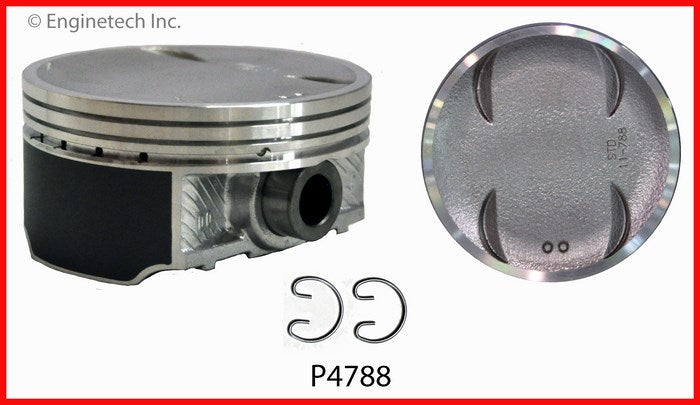 Enginetech P4788(4).50 Engine Piston Set Without Rings for Subaru and Saab Vehicles