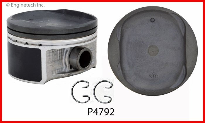 Enginetech P4792(4).50 Engine Piston Set Without Rings for Toyota 2004-2006 Models