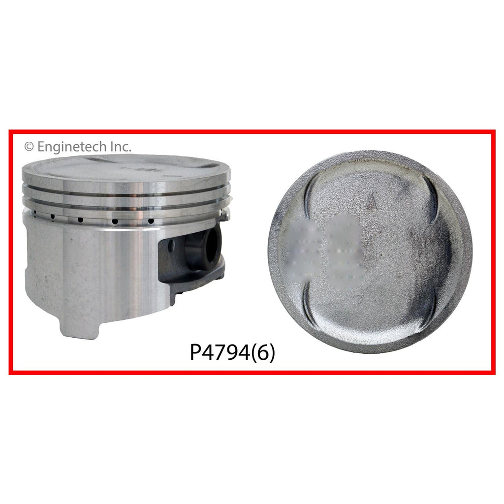 Enginetech P4794(6).50 Engine Piston Set Without Rings for Mitsubishi Montero and Montero Sport