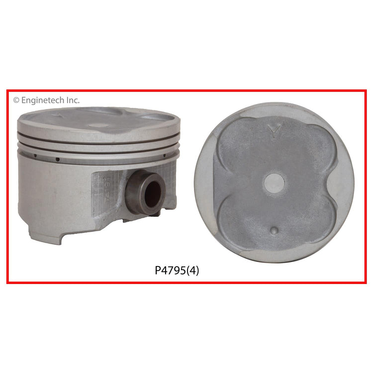 Enginetech P4795(4).50 Engine Piston Set Without Rings for Toyota RAV4 (1998-2000)