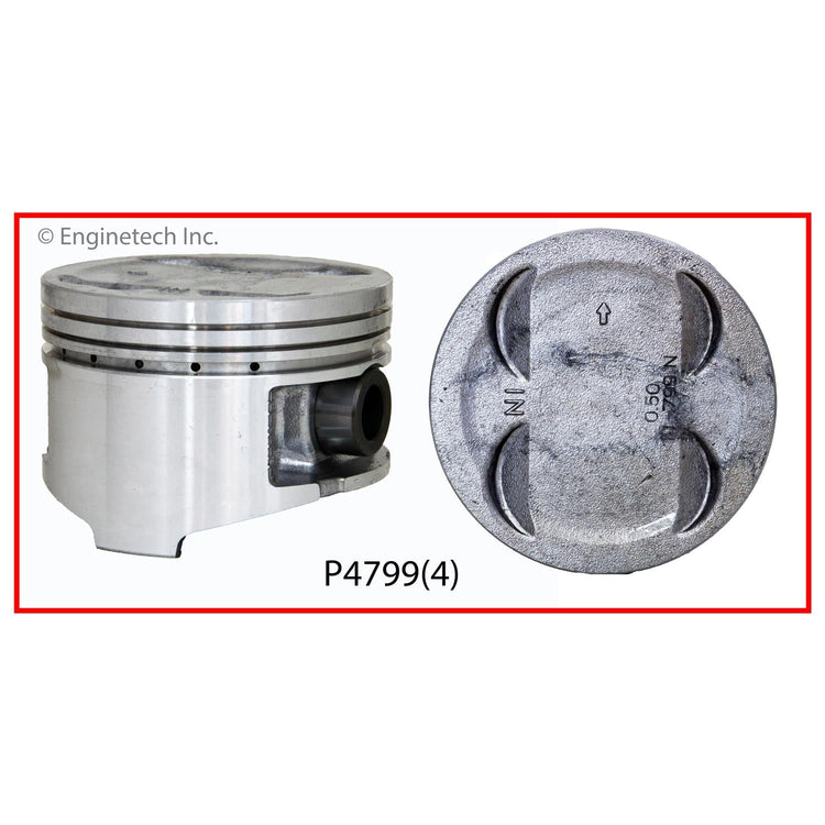 Enginetech P4799(4)STD Engine Piston Set Without Rings for Honda CR-V (1999-2001)