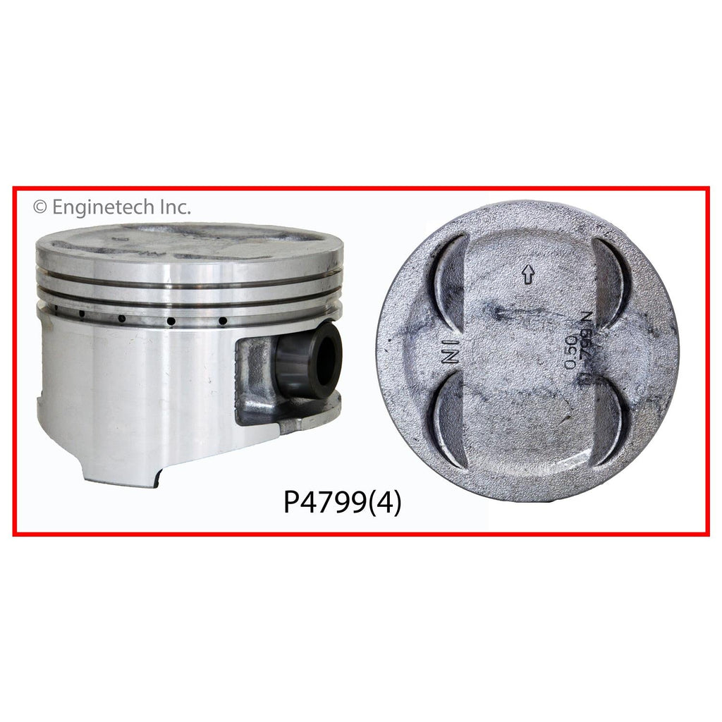 Enginetech P4799(4).50 Engine Piston Set Without Rings for Honda CR-V (1999-2001)