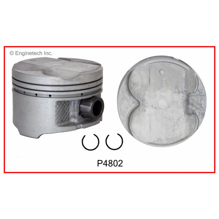 Enginetech P4802(4)STD Engine Piston Set Without Rings for 2004-2006 Pontiac Vibe, Toyota Corolla, Matrix & Lotus Elise
