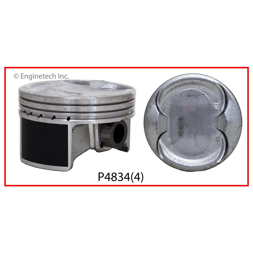 Enginetech P4834(4)STD Engine Piston Set Without Rings for Honda Accord and Element