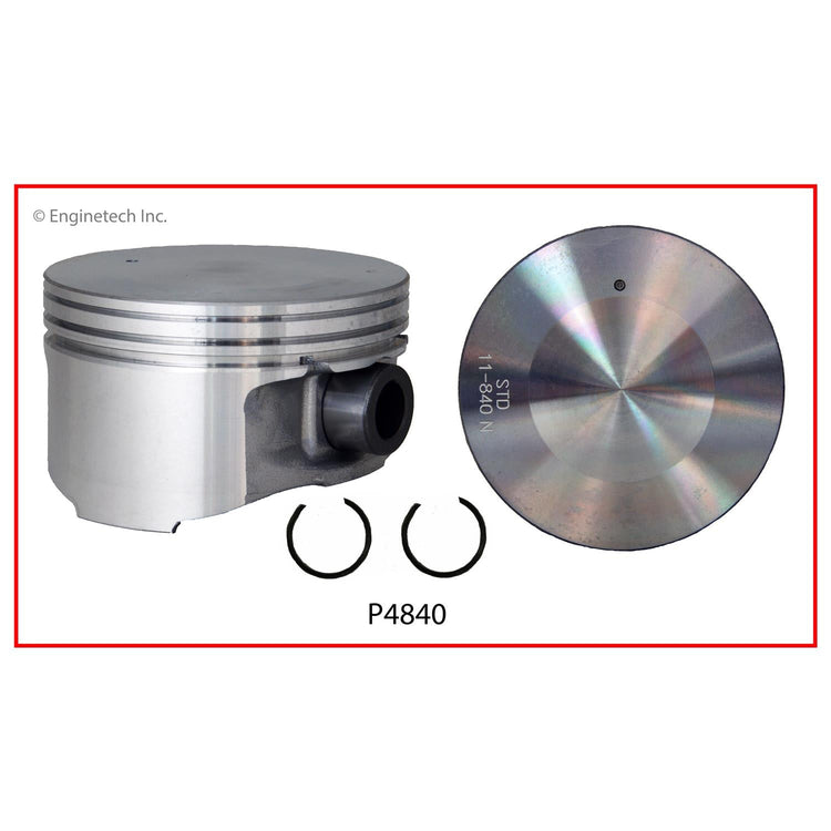 Enginetech P4840(4).50 Engine Piston Set Without Rings for Isuzu Rodeo and Amigo